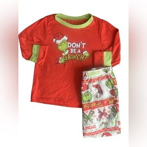 Don’t Be A Grinch Long Sleeve Festive Christmas Fleece Pajama Set